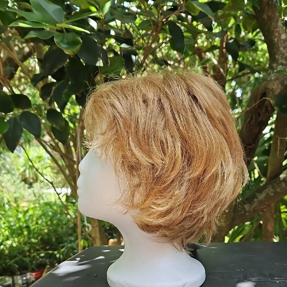 Brown Layered Wig with Natural Texture and Volume - Picture 4 of 5